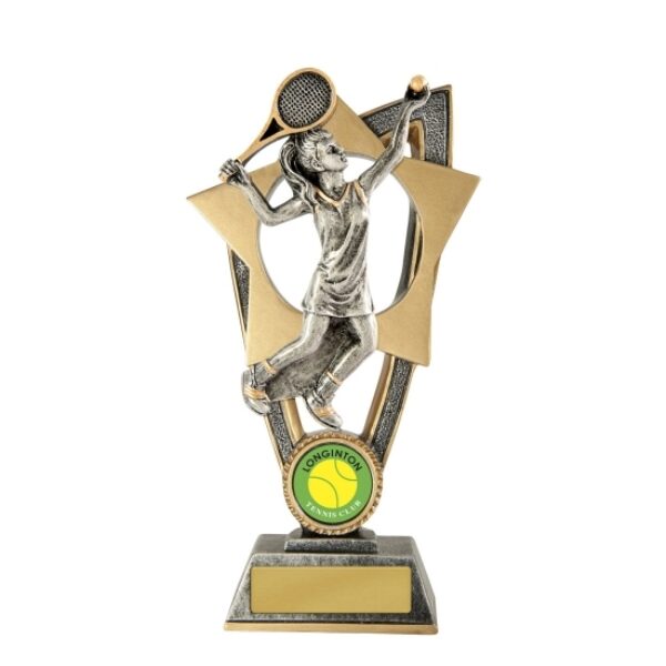 Ezi-Rez Female Tennis Trophy With 25mm Centre