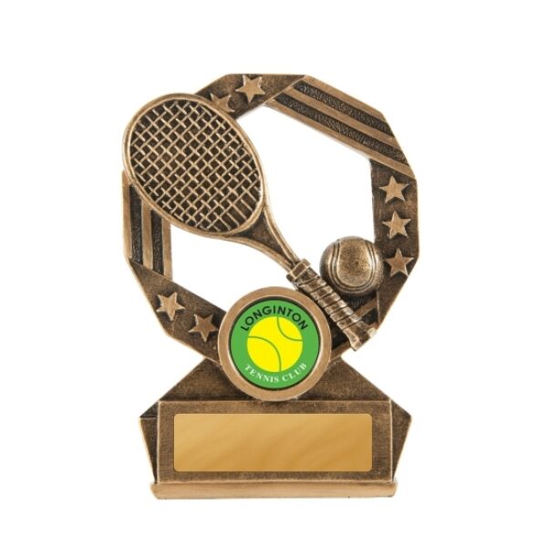Bronzed Aussie Series Tennis Trophy With 25mm Centre