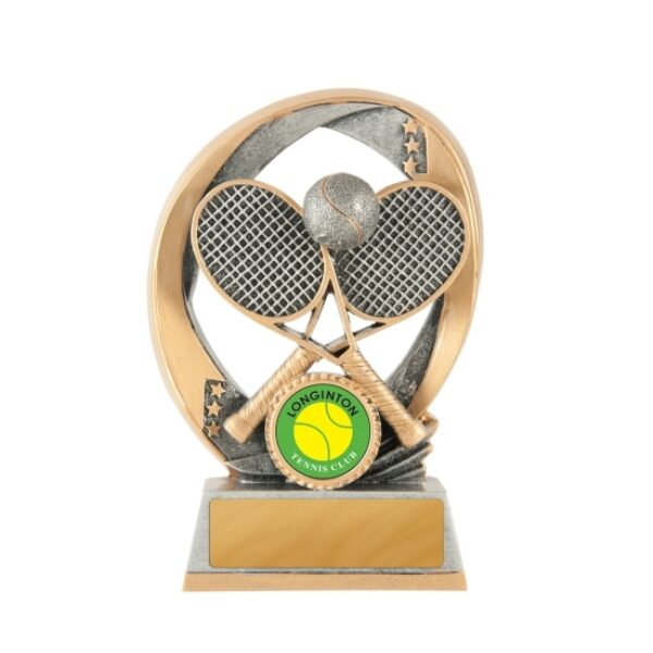 Elliptical Series Tennis Trophy With 25mm Centre