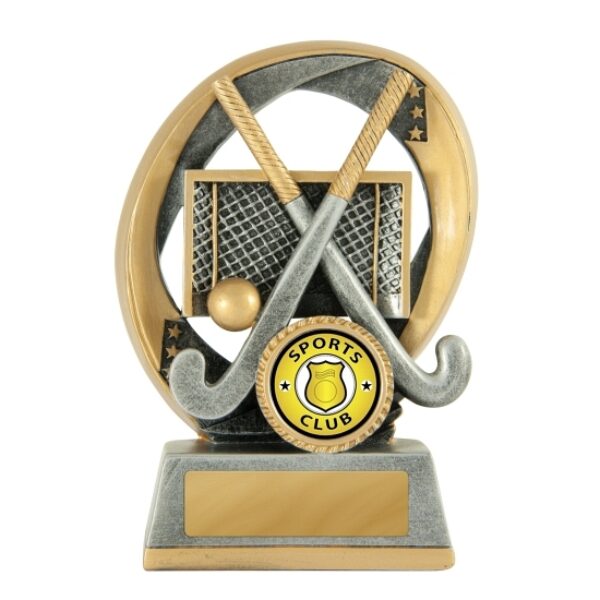 Elliptical Hockey Trophy With 25mm Centre