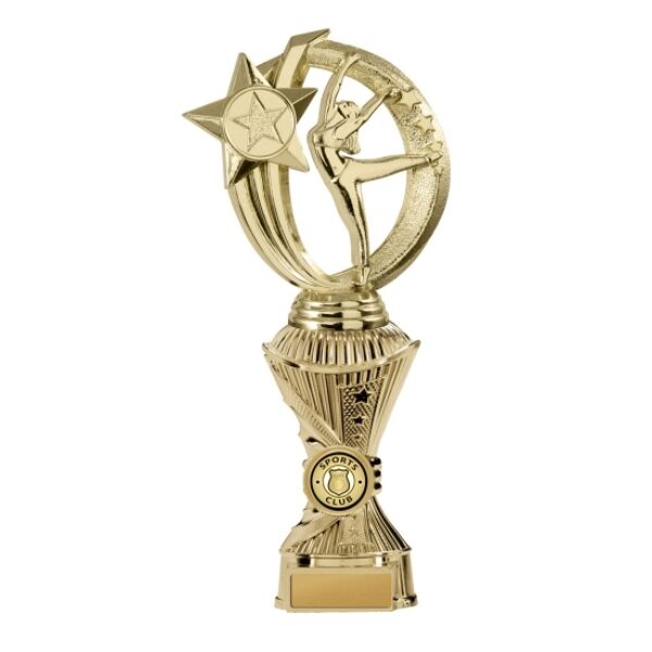 Gold Gymnastics Trophy With 25mm Centre