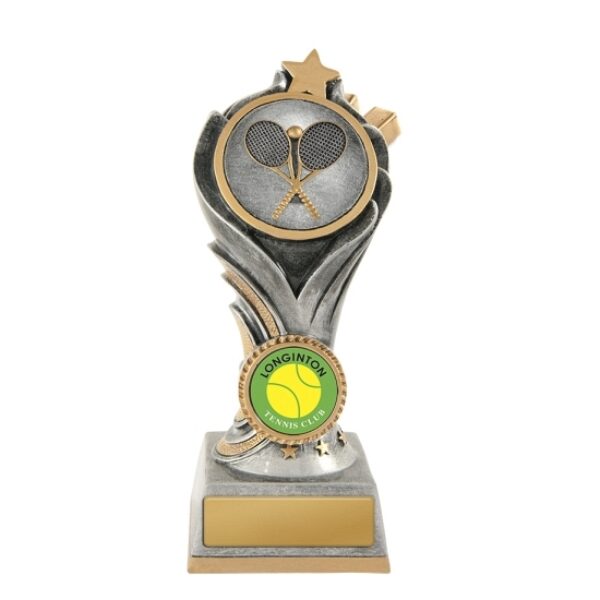 Flame Tower Tennis Trophy With 25mm Centre